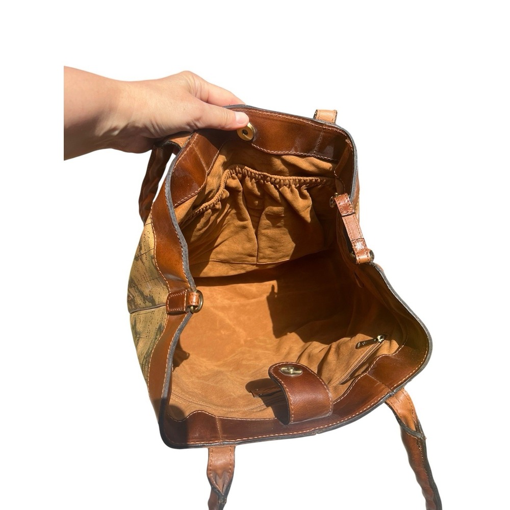 Patricia Nash Mallory Tote European Map Collection Leather Shoulder Bag NWT - Picture 13 of 16